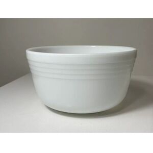 Vintage Hamilton Beach Pyrex #19 White Glass Mixing Bowl‎ Collectible